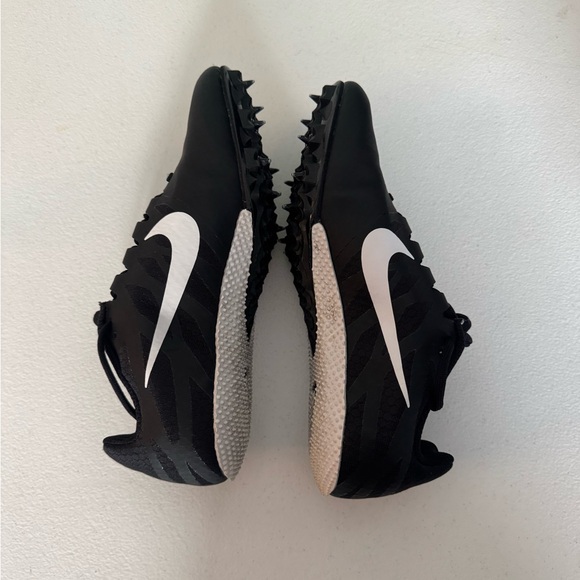 Nike boys black & white Zoom Rival S9 track spikes running racing shoes size 5.5 - Picture 4 of 5